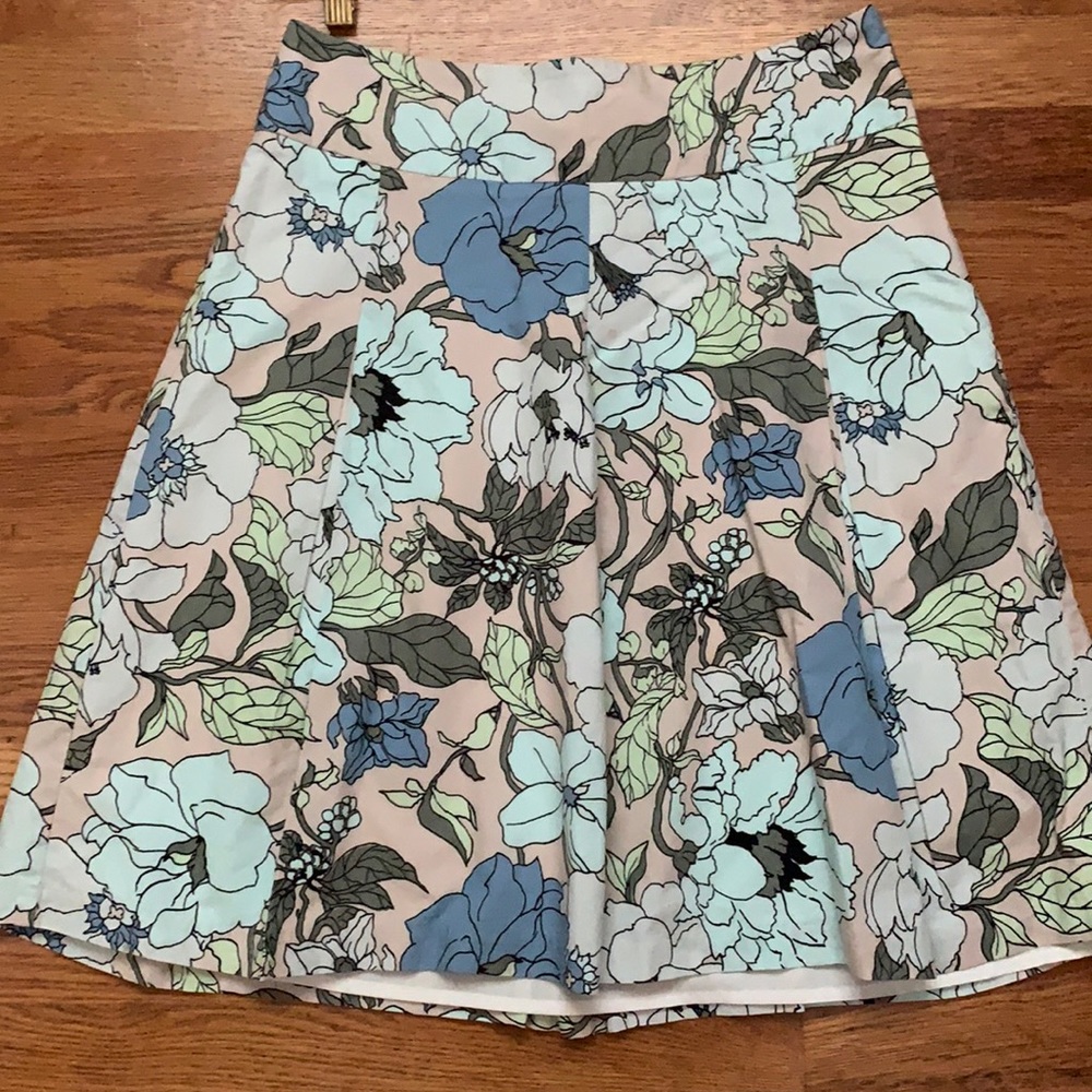 Talbots summer cotton pleated skirt